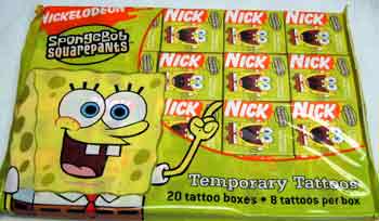 Boxed Spongebob Tattoos