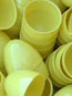 Unassembled Yellow Plastic Easter eggs (25/PKG)