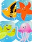 Fish and Sea Life Stickers (100/ROLL)