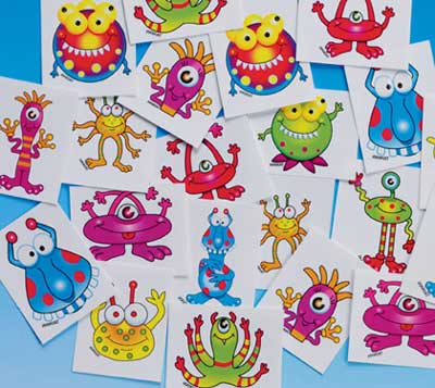 Monster Toys: Friendly Monster Temp Tattoos