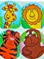 1 1/2'' Zoo Animal Stickers (100/ROLL)