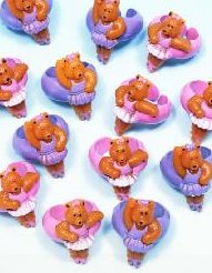 Ballerina Bear Rings (48/PKG)
