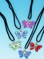 Enamel Butterfly Necklace (36/PKG)