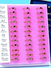 Birthstone Rings (36/PKG)