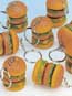 Burger Key Chains (12/PKG)