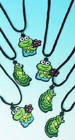 Enamel Frog Necklace (36/PKG)