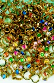 Glamorous Gemstone Rings (144/PKG)