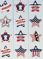 Patriotic Stars Stickers