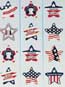 Patriotic Stars Stickers