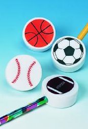 1 3/4'' Sportsball Pencil Sharpeners (24/PKG)