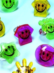 Smile Glitter Rings (144/PKG)