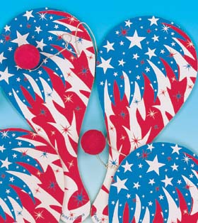 Stars and Stripes Paddles & Balls (12/PKG)