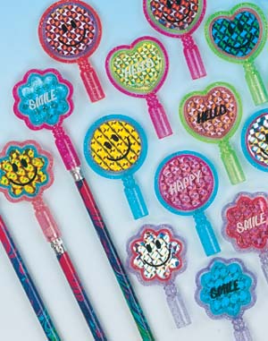 Spinning Smile Pencil Tops (36/PKG)