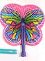 BUTTERFLY FOLDING FANS (12/PKG)