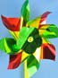 4in. Mylar Pinwheels on a 12 in. Stick (12/PKG)